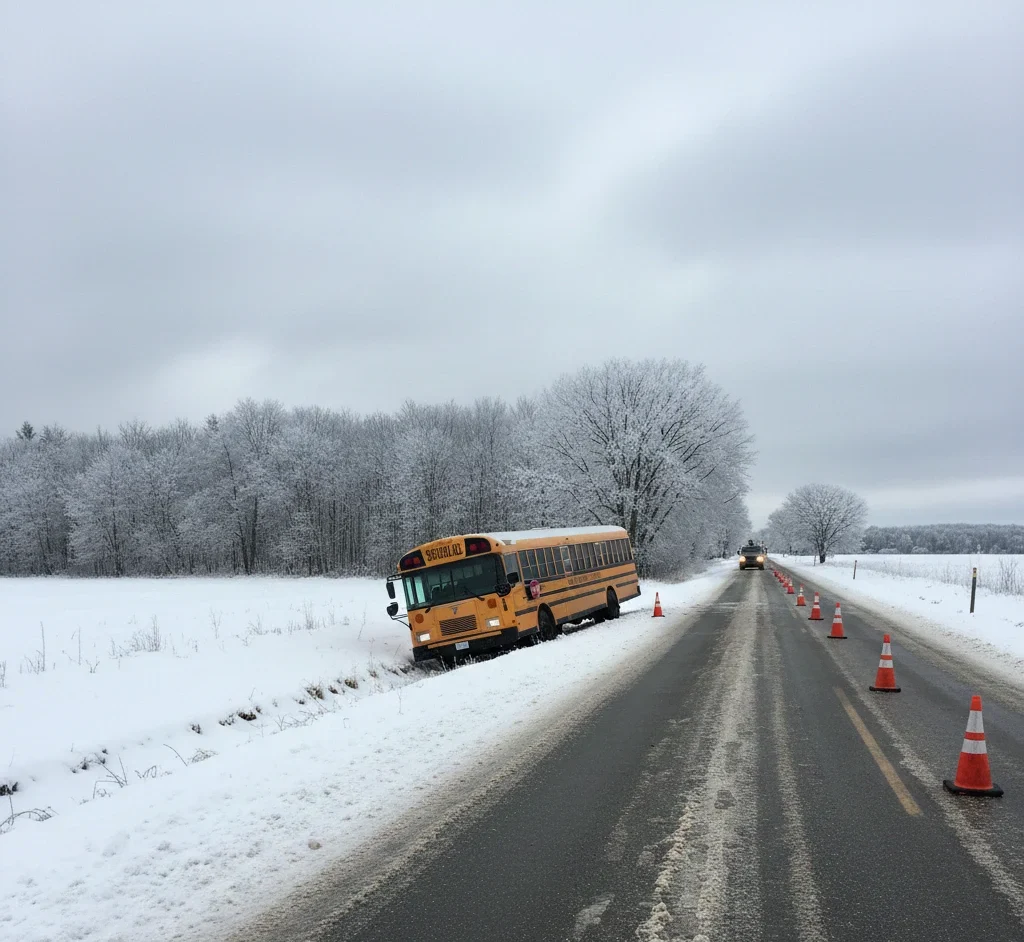 School Bus Crashes in Middlesex With No Children On Board