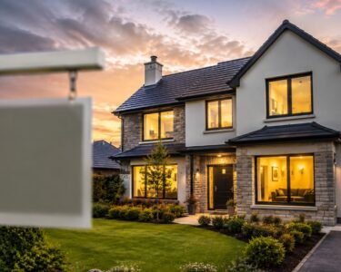 A modern Irish home at dusk representing mortgage rate decisions.