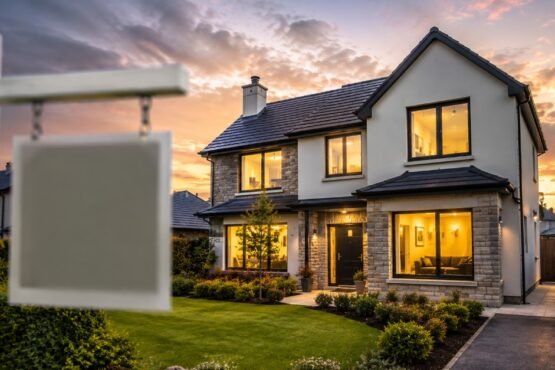 A modern Irish home at dusk representing mortgage rate decisions.