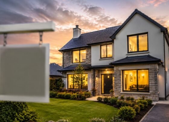 A modern Irish home at dusk representing mortgage rate decisions.