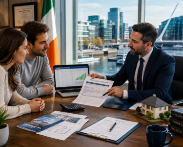 Mortgages advisor helping first-time home buyers choose the best mortgage in Ireland
