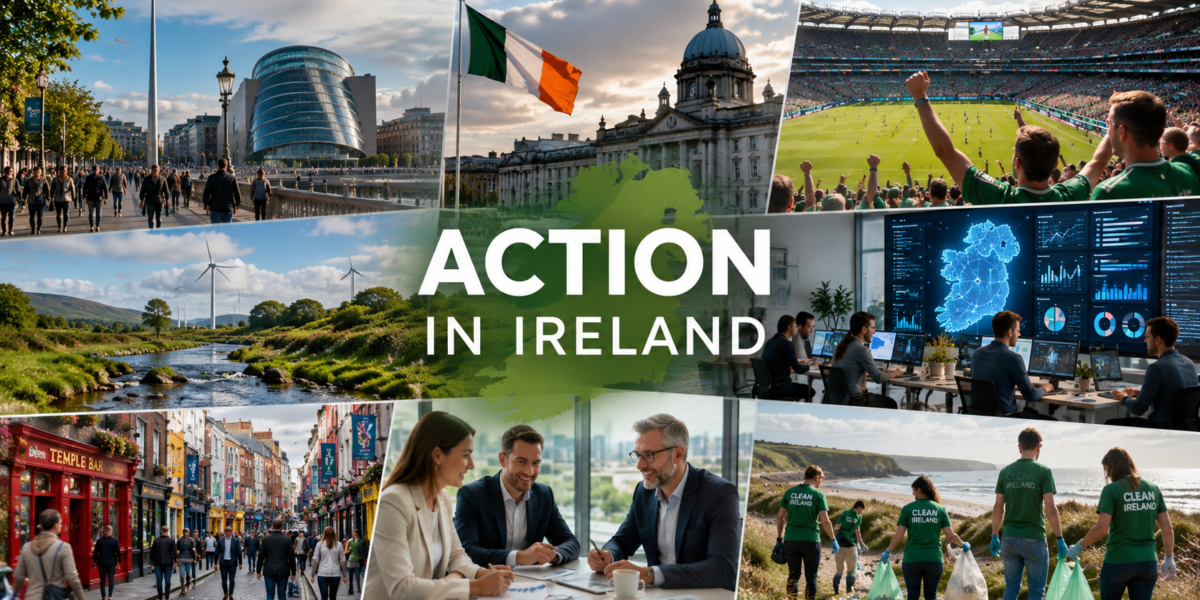 Action in Ireland showing important developments across the country